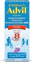 Advil Suspension Anak-anak Ideprofen 100mg Reliever Cepat dan Reducer Demam Terakhir hingga 8 Jam Grape Flavor Liquid untuk Umur 2 sampai 11 Tahun - 3 Paket 4 FL Oz Botol