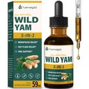 Wild Yam Root Extract Drops, Women 's Suplement with Fenugreek & Motherb for Menopause Relief & PMS Support. Fenogreco y Averame Salvaje para la Menopausia. 2oz