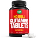"No Bull" L-Glutamine Tablet, Pill L Glutamine murni, Non GMO, Suplemen LGlutamine, Vegan Tentu, Vegetarian Friendten dan Glutamine Bebas, 10000mg