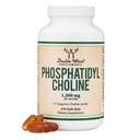 Foshatidylcholine 1.200mg - 210 Softgels - Enhanced Versi Sunflower dan Soy Leciphin (Choline Suplemen) - Non-GMO dan Gluten Bebas untuk Mendukung Kesehatan Otak oleh Double Wood