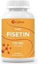 Suplemen Fisetin, 100mg dari Natural Bioactive Flavonoid, Genuine 98% Pure, Penuaan Dukungan, Non-GMO, Gluten- Bebas, 60 Capsules, 60 Servings