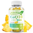 Gumi CoQ10, Suplemen Koenzim Q10 200 mg, Tambahan Absorpsi Tinggi KoQ10 untuk Energi Sel dan Kesehatan Ammune, Vegan, Gluten Bebas, Serba Pineapple, 60 Count