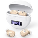 Hearing Aids for Seiors Rechargable with Noise Cantelling, Hearing Amplifier for Dewata Hearing Loss, Invisible Hearing Aid, In Ear Sound Amplifier With Charging Case
