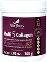 NEW ROOTS HERBAL Multi 5 Coco Collagen Powder Suplement (Types I, II, III, V dan X) Hydrolyzed Collagen - Dairten & Gluten Free - 12g per Serving - Chocolate Flavor, 7.05 oz