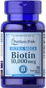 Puritan Pride Ultra Mega Biotin 10.000 Mcg 50 Count