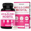 Myo- Inositol & D-Chiro Inositol Suplemen Perempuan (120 Kapsul, 2050mg Per Serving Ideal 40: 1 Rasio Myo Inositol) Pertimbangan Hormone for Women - Third Party Tested, Vegan Safe & USA made - 120 Count