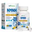 500mg NMNH, NMN Tambahan Alternatif dengan NR, TMG, Resveratrol, COQ10, Suplemen NAD, Anti AGING, Energy, Boost NAD + Tingkat, 60 Kapsul