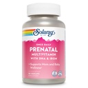 SOLARAY Sekali Harian Prenatal Multivitamin dengan DHA & Iron, Prenatal Vitamin dan Mineral untuk Ibu Expectant, Easy Morning Herbal Blend & Whole Food Base, Lab Verified, 90 VevCaps