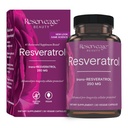 Reveage Beauty, Resveratrol 250 mg, Antioksidant Suplement for Heart and Cellular Healthy Aging and Imune System, Paleo, Keto, 30 Capsules