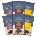 Teeccino Prebiotic SuperBoost ™ Herbal Coffee Sampler - 6 Trial-Size Packets - gelap Chocolate, Mango Lemon Balm, Macadamia Nut - Prebiotic, Caffeine- Free, Ground Coffee Alternative untuk Good Gut Health