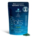 ENERGYBITS - Organic Spirulina Tablet - Plant-Based Alga Superfood - for Focus, Fitness, Energy - Plant Protein - Gluten Free - Collagen, Vitamin B12, Omega 3 - Keto & Vegan - 1000 Algae Tablet