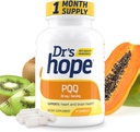 Dr. Hope Pyrrroloquinoline Quinone Suplemen 20 mg - Promotes Otak, Jantung & Mental Performance - Untuk Fungsi Otot, Produksi Energi & Umur Panjang - Gluten Bebas - 30 Vegan Kasules - 1 Bulan Suppply