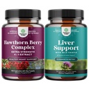 Natures Craft Bundle of Extra Power Hawthorn Berry Capsules - "Heart Health Supplement and Liver Cleanse Detox & Repair Formula - Herbal Liver Suppplemen