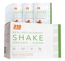24 CT Organic Shake Box - Vegan Plant Protein Powder and Meal Replacement Shake - By 310 Nutrition - Gluten, Dairy and Soy Free - 0g of Sugar Aver4; Keto and Paleo Friendly (Salted Caramel)