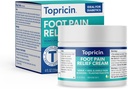 Topisin Foot Pain Relief Cream - Natural and Odor- Free Moisturizing Cream, 4 ons - Jar