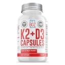 Dr. Boz - K2 + D3 Kapsul, 66 Hamba - Vitamin D3 K2 Tambahan dengan BioPerine - Bone & Heart Health - Enhanced Absorpsi - Kualitas Diuji - Dibuat di USA - 5000iu (D3) - 400iu (K2) - Self Care