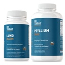 Dr. Tobias Lung Health & Psyllium Daily Suplemen, Lung Cleanse & Detox Formula, Menyediakan Gerakan Boul Sehat dengan Psyllium Husk, Vitamin C, Butterbur, Quercetin, Daily Fiber and Lung Supplemen