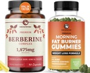 Suplemen Kompleks Berberine dan Burn Gummies 124; Dukungan Berat Penuh dengan Tea & Bitter Melon Mel4; Appetite Suppresan, Belly Fat Reducer, dan Thermogenic Dukungan 124; 1 Pasokan Bulan