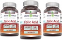 Amazing Formula Folic Acid 1000 mcg (1 mg) Tablet Supplemen 124; Vitamin B9 14; Non-GMO 124; Gluten Free 124; Made in USA (240 Count 124; 3 Pack)