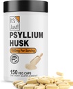 Hanya saja! - Psyllium Husk, Dietary Fiber Suplement, Veggie Capsules, 1500mg Per Serving, 150ct Bottle (150 Count)