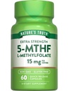 Nature 's Truth L Methylfolat 15mg 124; 60 Capsules 124; Non- GMO & Gluten Free Supplement = 124; Ekstra Kekuatan