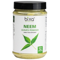 bixa BOTANICAL Neeurvedik Powder Leaf 124; Azadirachta Indica 124; 200 Grams / 7 OZ 124; Anti Allergic Herbal Tambahan 124; Gluten Bebas, Non-GMO, Steam Diperlakukan, Vegan.