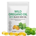 Minyak Oregano dengan Minyak Benih Hitam, 6000mg Oligano Capsules Organik Minyak, dari Oregano Suplemen Kapsul, Antioksidan Alam, Non- GMO, Gluten Bebas, 120 Softgeels