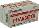 Pharbetol Acetaminopenhen 325mg Reguler Kekuatan, Reliever Pain, tablet Reducer Fever, 100 Count (Paket 1)