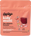 Chewsy Kids 'Multivitamin + Produktion Chews + Superfood, Imuniune & Digetical Dups, Vitamin A, C, D3, E, Zinc, Kids Chewable Suppplemen, Pemasak Fruity Terbungkus, 6 Hari (1)