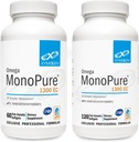 XYMOGEN Omega MonoPure 1300EC Bundle - 60 Softgeels + 120 Softgels - Fish Oil dengan 3X Greater Absorpsi - DHA EPA Omega 3 Suplemen untuk Dukungan Kesehatan Hati + Kognitive