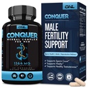 Conquer Mins Fertility Suplement - Testosterone Booster for Men w / Maca Root, Horny Goat & Tribulus Terrestris - Male Supplemen Pria - Libido Booster untuk Pill Enhancement Pria -60Ct