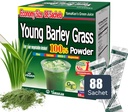 Bubuk muda YAMAN Young Barley, Kacang Super Food Rich di Nutrients, Mineral, Vitamin & Pembangkit Perempuan & Pria, Rumput Barley dari Jepang, Non GMO 88 Count