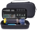Hard Travel Case for Asthma Inhaler, Spacer for Kids and Adults, Masks, Inhaler Portable Carring Storage Organizer with Mesh Pocket for Medicine, Allergy Meds, Ventolin Inhaler (CASonly)