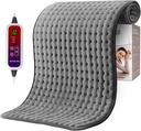 Qfun Extra Large Heating Pad for Back Pain Relief, 19.6 "x39.3" XXL Fast Heat Pad dan Shoulde Electric Haeating Pad untuk Pendaratan Periode dengan 6 Pengaturan Panas & Auto Shut- Off, Hadiah Natal untuk Pria