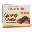 Nutmeg State Nutrition - Tinggi Protein Bars, Gluten Free, Cholesterol Low Sodium, Gula Rendah, Kompatibel Protein Ideal, 7 Servis Per Box (Caramel Crunch)