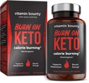 Vitamin Bounty Burn On Thermogenic Keto Fat Burner for Men & Women - Weight Looss Suplement with Raspberry Ketones - Metabolisme Booster, Pil Energi, Appetite Supresan - 60 Kapsul