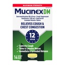 Cough Suppresant dan Expectorant, Mucinex DM Maximum Kekuatan 12 Jam Tablet, 14ct, 1200 mg Guaimfenesin, Relieves Chest Contrable, Quiets Wet and Dry Cough, 1 Doctor Rekomendaded OTC Expectorant