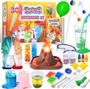 UNGLINGA 30 + Eksperiments Science Kites, STEM Educational Project Activents Joys Gifts for Boys Girls, Chemistry Set, Bouncy Ball, Volcano Eruption