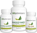 BiOptimizers Complete Gut Health Bundle - Digetical Enzymes with Progories and Prestique - Bloating Relief and Digetical Balance - P3-OM, Gluten Guardian, MassZymes (270 Kapsul)
