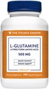 Vitamin Shopping L- Glutamine 500MG, A Free Form Amino Acid, Support Muscle Recovery & Ammune Health (300 Kapsul)