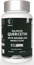 500mg Quercetin dengan Bromelain Capsules: Dukungan Respiratory Non- GMO 124; Gluten Free Alav14; Pasokan Overall Health & Well Being (60 Capsules)