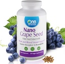 Satu Planet Nutrition Nano Grape Extract 250 mg Veggie Capsules (120 Pelayan), Nano for Enhanced Absorpsi, Mendukung Kesehatan Antiokidant untuk Kesehatan Vascular, Non- GMO, Vegan, Gluten Bebas