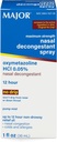 MAJOR Maximum Power Nasal Decongestant Spray, Oxymetazooline HCl 0.05% Pompa Mist, Non-Drowsy Nasal Spray, hingga 12-Hour Relief dari Nasal Conbuffes, Colds, dan Allergies 1 Fl. Oz. (1-Pack)