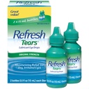 Air Mata Refresh, Mata Lubricant Tepi Drops, 2 Bottles .5 lf oz (15 ml)