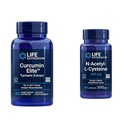 Curcumin Hidup Extension Elite Turmeric Extract & N-Acetyl- L- Cysteine (NAC), Imune, Respiratory, Kesehatan Hati, NAC 600 mg, Dukungan Powerantioksidant, Radikal Free-, Mudah Absorb, 60 Capsules