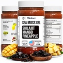 Biolore Wildwmade Sea Moss Gel dengan Shilajit - Mango Pineapple 16 oz - Flavored Sea Moss Gel dengan Estivenant Vitamin & Trace Mineral - Vegan Superfood - dibuat di USA, Gluten- Free, No Added Sugar