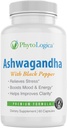 Kapsul Ashwagandha Organik dengan Black Pepper, Mendukung Hormon, GMO tanpa-Gluten- Bebas, Vegan, Natural, 60 Kapsul