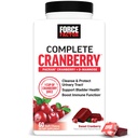 FORCE FacTOR Cranberry Soft Chews, Cranberry Suplemen dengan D Mannose dan Cranberry Extract untuk Mendukung Kesehatan BIdder dan Urinary Tract for Women, Vegan, Sweet Cranberry Flavor, 60 Soft Chews