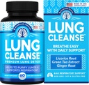 Tambahan Dukungan Lung - Kasules Alam untuk Lung Cleanse dan Detox - dibuat di Amerika Serikat - Sistem Repiratory; Mucus Clear - Suplemen Vegan untuk Lung Detox; Dukungan Respiratory - 60 Capsules