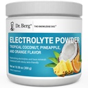 Dr. Berg Zero Sugar Hydration Keto Electrolyte Powder - Enhanced w / 1000 mg of Potasium & Real Pink Himalaya Salt (TIDAK Tabel Garam) - Tropical Coconut, Pineapple & Orange Drink Suppplemen 50 Pelayan